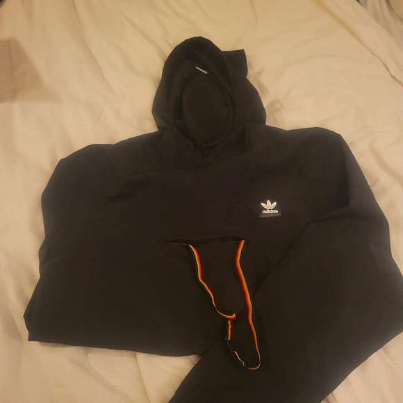 Adidas Men's Packable Windbreaker Hoodie Sz. XL - Picture 1 of 4